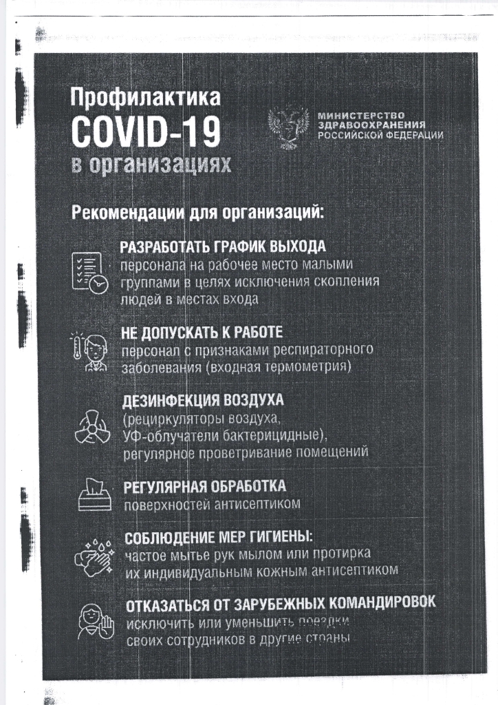 Профилактика COVID-19 в организациях